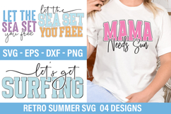 Retro Summer SVG Design - Mama Needs Sun Product Image 1