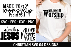 Christian SVG Design - Made to worship psalm Product Image 1