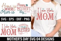 Mother's Day SVG Design - Mama Wife Blessed Life Product Image 1
