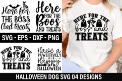 Halloween Dog SVG Design - Here for the boss and treats Product Image 1