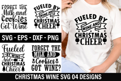 Christmas Wine SVG Design - Christmas T-shirt Design Product Image 1