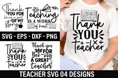 Teacher SVG Design - Teacher T-shirt Design Product Image 1