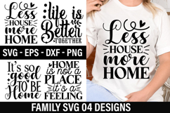 Family SVG Design - Home is not a place its a feeling Product Image 1