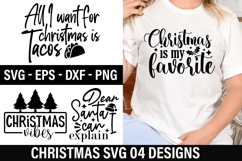 Christmas SVG Design - All I want for Christmas is tacos Product Image 1