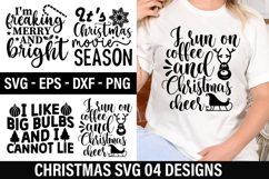Christmas SVG Design - I&#039;m freaking merry and bright Product Image 1