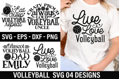 Volleyball SVG Design - Mascot volleyball dad emily Product Image 1
