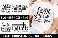 Faith Christian SVG Design -Be still and know that i am god Product Image 1