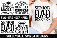 Volleyball SVG Design - Queen of the court Product Image 1