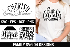 Family SVG Design - faith family freedom Product Image 1