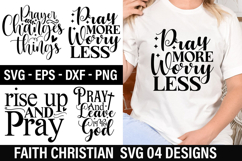 Faith Christian SVG Design - Prayer changes things Product Image 1