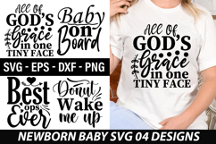 Newborn SVG Design - All Of Gods Grace In One Tiny Face Product Image 1