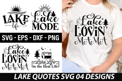 Lake Quotes SVG Design - Lake Life is the Best Life Product Image 1