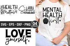 Mental Health Quotes Design - Mental Health T-shirt Design Product Image 1