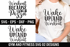 Fitness Quotes SVG Design - Gym T-Shirt Design Product Image 1