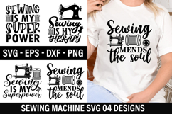 Sewing Machine SVG Design - Sewing T-shirt Design Product Image 1