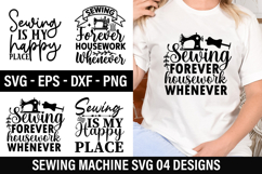 Sewing Machine SVG Design - Sewing T-shirt Design Product Image 1