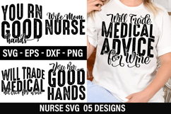 Nurse SVG Design - You Rn Good Hands Product Image 1