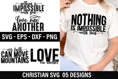 Christian SVG Design - Nothing is Impossible with God Product Image 1