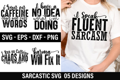 Sarcastic SVG Design - I Run on Caffeine Chaos and Cuss Word Product Image 1
