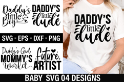 Baby SVG Design - Daddy's Girl Mommy's World Product Image 1