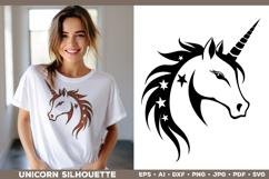 Unicorn Silhouette SVG Design. Unicorn SVG Product Image 2