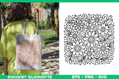 Flower Bouquet SVG Design, Floral Botanical Cut File Product Image 1