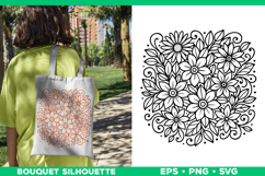 Flower Bouquet SVG Design, Floral Botanical Cut File Product Image 2