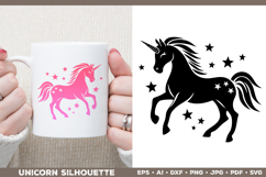 Unicorn Silhouette SVG Design. Unicorn SVG Product Image 2