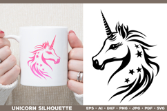 Unicorn Silhouette SVG Design. Unicorn SVG Product Image 3