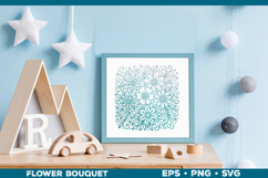 Flower Bouquet SVG Design, Floral Botanical Cut File Product Image 3