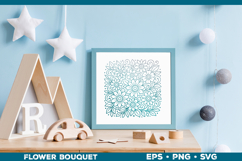 Flower Bouquet SVG Design, Floral Botanical Cut File Product Image 3