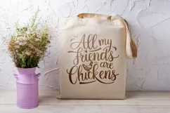 All my friends are chickens SVG. Funny Chicken Hen Coop SVG Product Image 3