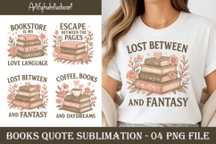 Books Quote Sublimation png Product Image 1