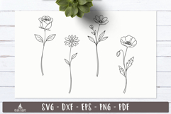 Flowers SVG Line art Garden designs Product Image 1