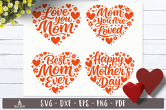 Mother’s Day Heart Quotes Bundle SVG Product Image 3