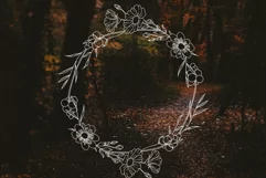 Autumn flower wreath #2 SVG PNG EPS Product Image 2