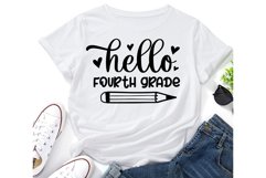 Hello Fourth grade-Fourth grade-School-Teacher- SVG PNG EPS Product Image 2