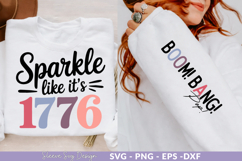 Sparkle 'Born in 1776' Customizable SVG Design for T-Shirts Product Image 1