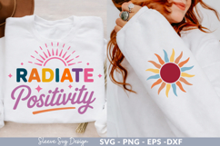 Radiate Positivity SVG Craft Designs - Customizable Printabl Product Image 1