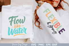 flow like water Sleeve svg design,motivational quotes svg Product Image 1