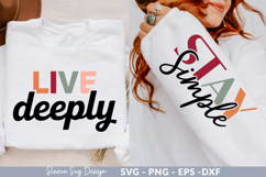 live deeply Sleeve svg design,motivational quotes svg design Product Image 1