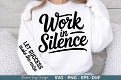 Work of Silence White T-Shirt SVG Design Product Image 1