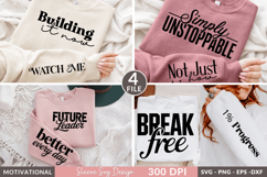 Positive Vibes &amp; Quote Designs for T-Shirts,Sleeve Svg Product Image 1