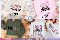 Patriotic 4th of July Sleeve SVG Sweatshirt Designs Product Image 1