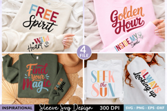 Inspirational Retro Quote Sweatshirt BundleSleeve Svg Design Product Image 1