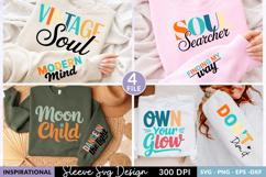 Inspirational Typography Sleeve Svg Design,Retro Color Quote Product Image 1