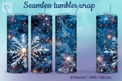 Winter vibe Tumbler Sublimation, 20 oz Seamless wrap Product Image 1