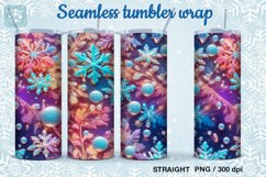 4 Christmas Seamless Tumbler Wrap 20 oz Product Image 2