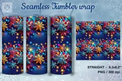 Christmas Snowflakes Seamless Tumbler Sublimation, 20 oz Product Image 2