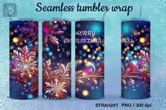 Christmas Snowflakes Seamless Tumbler Sublimation, 20 oz Product Image 2